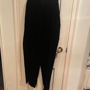 Carole Little Black Velvet wide leg pants NWT